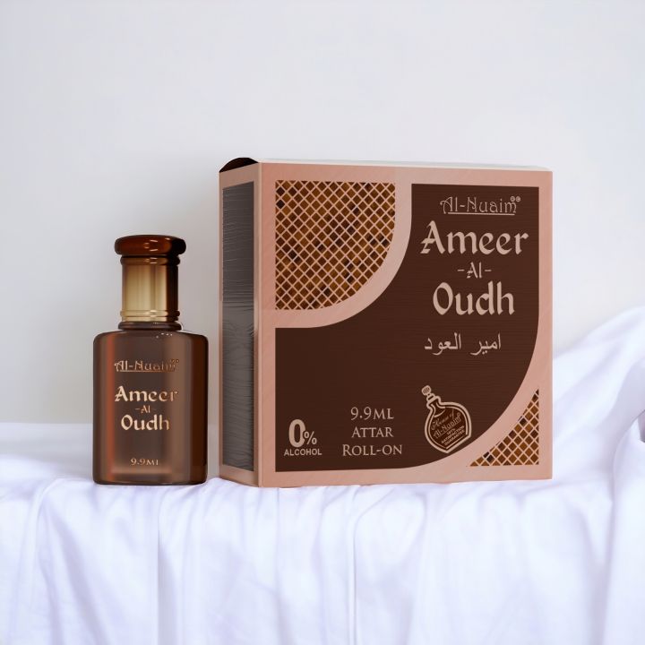 Al-Nuaim Ameer Al Oudh Attar 9.9ML | Premium Alcohol-Free Roll-On Perfume Oil | Long-Lasting Arabic Oud Ittar for Men & Women | Woody, Musky & Oriental Fragrance for Daily Wear, Weddings & Gifting | Travel-Friendly, Skin-Safe & Luxury Scent