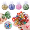 Magic Colour Changeable Grape Mesh Squish Ball Stress Release Toy Squeezing Rubber Vent Grape Ball, Hand Wrist Toy. 