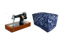Sewing Machine Cover Made By Dual Layer Cotton Polyster Filling Quilted Fabric Washable Stuff. 