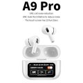 A9 pro 2 Touch Screen ANC Wireless Headset TWS Noise Cancelling Earbud Bluetooth Headphone 5.4 Support APP Long Battery life Original. 