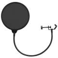 Microphone Pop Filter MAONO AU-PF150 Dual Layered Wind Pop Screen with Enhanced Flexible 360° Gooseneck Clip Stabilization Arm. 