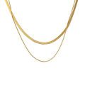 New Wen Jian Blade Chain Titanium Steel Clavicle Chain Girl Student Snake Bones Chain English Fashion Korean Necklace Short Pure Necklace. 