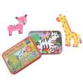 Wooden Puzzle Games 6-in-A-Box! Jigsaw Puzzles for Kids. 