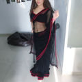 Stitched Net Luxury Saree with Blouse and Petticoat - Bollywood Style, Ready-to-Wear. 
