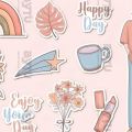 Girls Stickers UNCUT For Girls Aesthetic Decorative Crafts Journal Scrapbook Phone Cover Laptop Notebook DIY Crafts. 