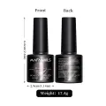 8.5ml Crystal Cat's Eye nail polish Semi permanent Holographic UV Peelable Paint Magnetic Mixed gel Varnish for Nail Art Design. 