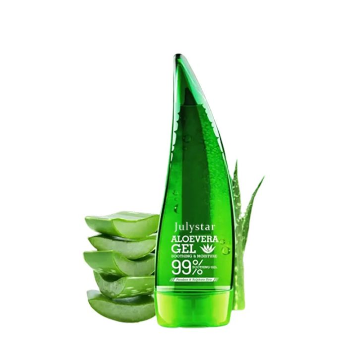 JULYSTAR Naturally 99.9% Aloe Vera Gel Smoothing & Moisturizing Face Cleansing Aloe Vera Gel 120ml