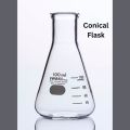 50ml Graduated Conical Flask, Borosilicate 3.3 glass, Conical Flask Pyrex Iwaki Asahi Glass, Laboratory glassware, Chemical-resistant & Heat-resistant glass Conical Flask, scientific glassware, low form Conical Flask, Chemistry apparatus. 