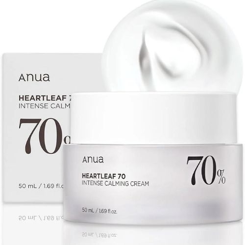 Anua Heartleaf 70 Intense Calming Cream With Ceramide Panthenol Heartleaf Extract Korean Skin Care (50ml)
