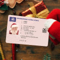 Christmas Sleigh Licence Novelty Santa Claus International Sleigh Flying Licence. 