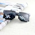 Thug Life Glasses, Meme Glasses, PUBG Glasses, Tiktok Glasses, Unisex Deal with It, 8 Bits Style Pixel Rectangular Shape glasses Black White Regular Fit. 