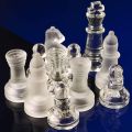 Glass Chess Set Game, Modern Clear Chess Set, Deluxe Chess Set Glass Chess Board Set with Solid Clear & Frosted Chess Glass Pieces | 13’ Crystal Chess Boards Sets,. 