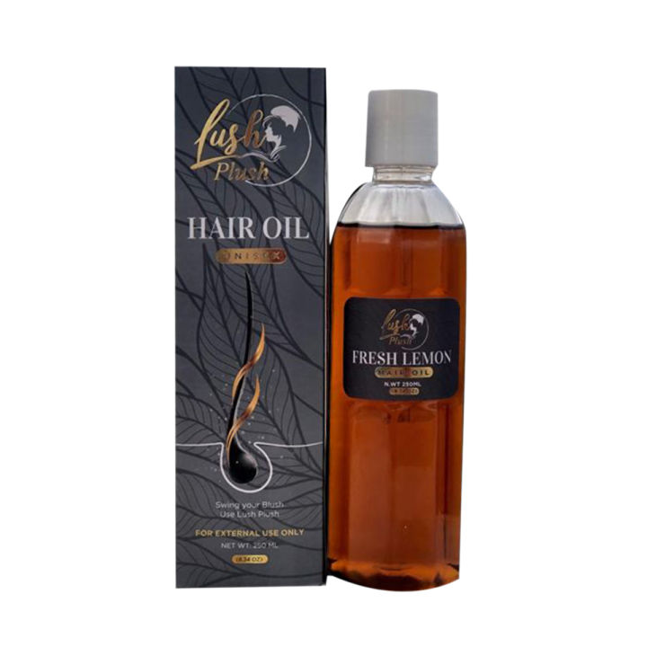 Lush Plush  Herbal Organic Hair Oil in Fresh Lemon Fragrance