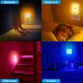 Light Sensor Control LED Night Light Mini Square Shape Light Sensor Energy Saving Lamps Bed Lamp For Baby Bedroom Gift Romantic Night Bulb For Room Home. 