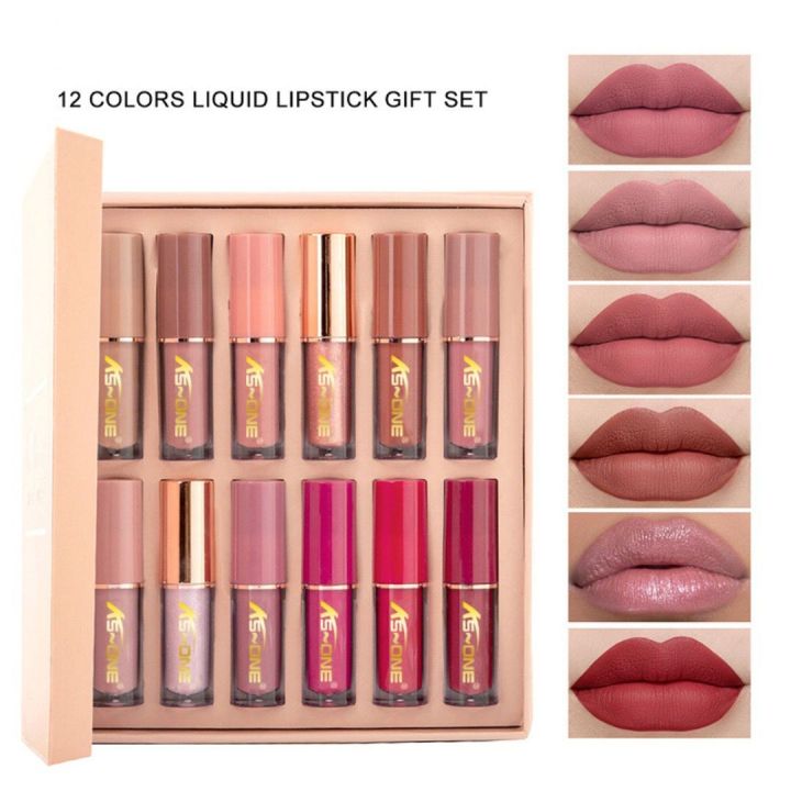 KS-ONE 12 Colors Matte  Liquid Lipstick Set 2.5ml*12pcs  ZH-504