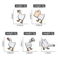 Cartoon Goose Brooch Enamel Pin Animal Duck Rose Bread in His Mouth Wholesale Badge Lapel Friends Backpack Women Men Jewelry. 