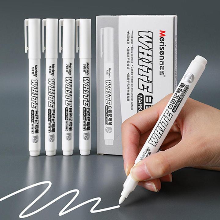 White Marker Pen Alcohol Paint Oily Waterproof Tire Painting Graffiti Pens