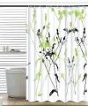 Waterproof Shower Curtain With 12 Rings For Bathroom Toilet- Multi Color. 
