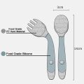 Good Quality Baby Silicon Spoons and Forks Set for Self-Feeding, Silicone Bendable Handle, Easy Grip Heat-Resistant, Self-feeding Flatware Sets for Kids. 