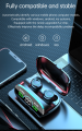 TWS Damix M38 Earbuds Wireless Bluetooth V5.2 Music and Gaming Airdots with Touch Sensors In-Ear Headsets with Built-In Mic and Power Bank. 