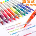 Snow white 626 highlighter color straight liquid marker pen marker pen multi-color pen student supplies ten colors optional. 