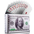 Planet T: SILVER US $ PLAYING CARDS (PLASTIC). 