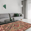 Traditional Rug Handmade Rug 2' 6 x 3' 8 ft Brown Medallion Carpet Rug Small Kaleen -G25370. 