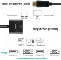 BENFEI DisplayPort to VGA Gold-Plated DP to VGA Adapter (Male to Female). 