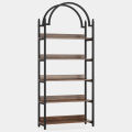Custom Made 5-Shelf Bookshelf,  Arched Etagere Open Bookcase. 