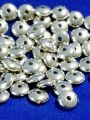 40 grams Silver Flat Plain Round Spacer Beads. For DIY Jewelry Making, Dress Accessories, Crafts, and Home Décor. 