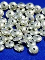 40 grams Silver Flat Plain Round Spacer Beads. For DIY Jewelry Making, Dress Accessories, Crafts, and Home Décor. 