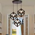 3 in 1 Base Square Shape Metal Hanging | Ceiling Hanging | Pandent Lights | Hanging Lights For Offices , TV Lounge , Bed Room , Kitchen , Hotels , Home... 