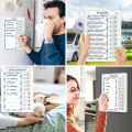 Erasable Chore Chart for Kids for Kids to Do List Routine Task Planning Board with Magnetic Stickers Refrigerator Magnet. 