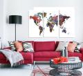 World Map wall  panel decor 18 x 30 inch each panal. 