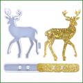 Resin Christmas Ornament Molds Reindeer Silicone Mold Christmas Decoration Silicone Mold DIY Christmas Decorations For Ornament. 