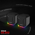 FANTECH SONAR GS202 RGB Gaming and Music Speakers. 