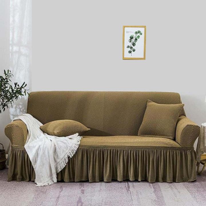 sofa cover turkish style frill sofa cover 5 seater 6 seater 7 seater dust proof and stretchable fabric