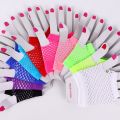 Women Hollow Fingerless Gloves / Coloful Mesh Fishnet Glove / Goth Style Long Arm Sleeves. 