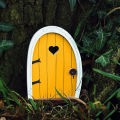 Realistic DIY Miniature Fairy Door Wood Whimsical Tree Fairy Garden Door Home Decor. 