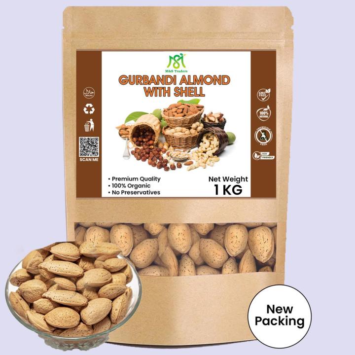 Desi Almonds With Shell  Nut    Katha Badam 1 Kg