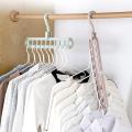 Magic Space Saving Clothes Hangers Multifunctional Smart Closet Organizer Premium Wardrobe Clothing Cascading Hanger 9 Slots, Innovative Design for Heavy Clothes, Shirts Pants Dresses Coats(8 Pack). 