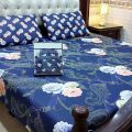 Printed BedSheet Cotton Double King Size Bed Sheet Set (1 Sheet and 2 Pillow Covers). 