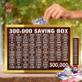 300,000 Wooden Saving Box with Money Challenge Chart – Cash Collection Bank for Kids & Adults – Gift Idea in Pakistan. 