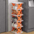 New Zig Zag Style 5 Layer Folding Plastic Shoe Rack. 