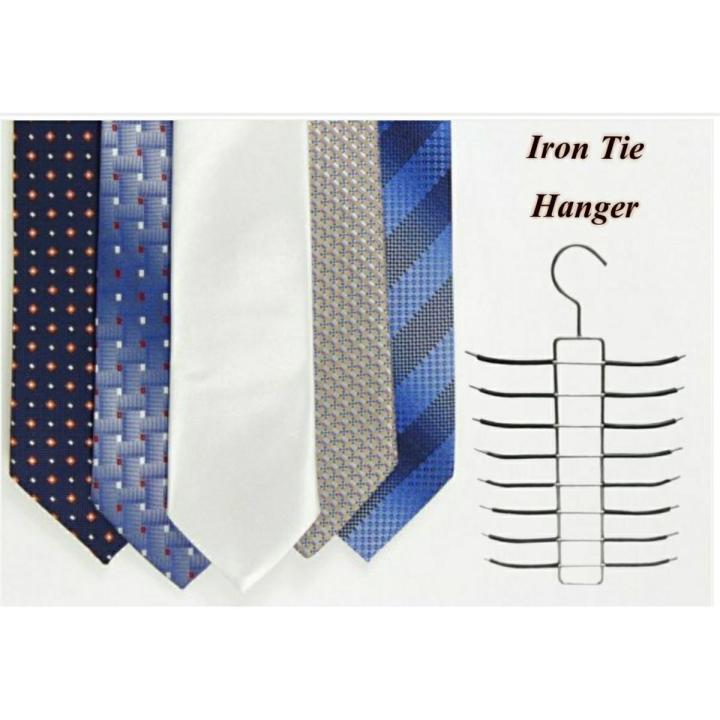 Store 24 Bar Iron Tie Hanger - Scarfs & Belt Rack Organiser