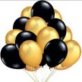 50 Latex Balloons 25 Black & 25 Gold Balloons Birthday Balloons Decoration & Birthday Party Decoration Items & Pure Latex Ballons. 