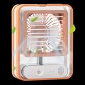 Cooling Fan | Small Desk Fan with Mist Spray, LED Night Light | Battery Operated Water Misting Fan, USB Rechargeable Portable Quiet Mini Desktop Cooling Fan for Indoor Outdoor. 
