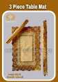 Product details of 3pcs center table dressing table mat side Table Mat Golden Large pcs size(15×36) And small 2pcs size(12×18) Inches material vinyl soft plastic Premium Size 1 Large width 15" x length 36"2 Small width 12" x length 18"Material : PVCFeatur. 