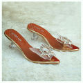 Transparent Pointed High Heel Sandals for Women. 