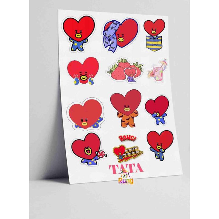 Tata Bt21 Sticker Sheet